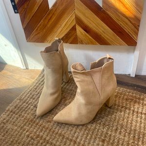 Pointed toe heel booties 8